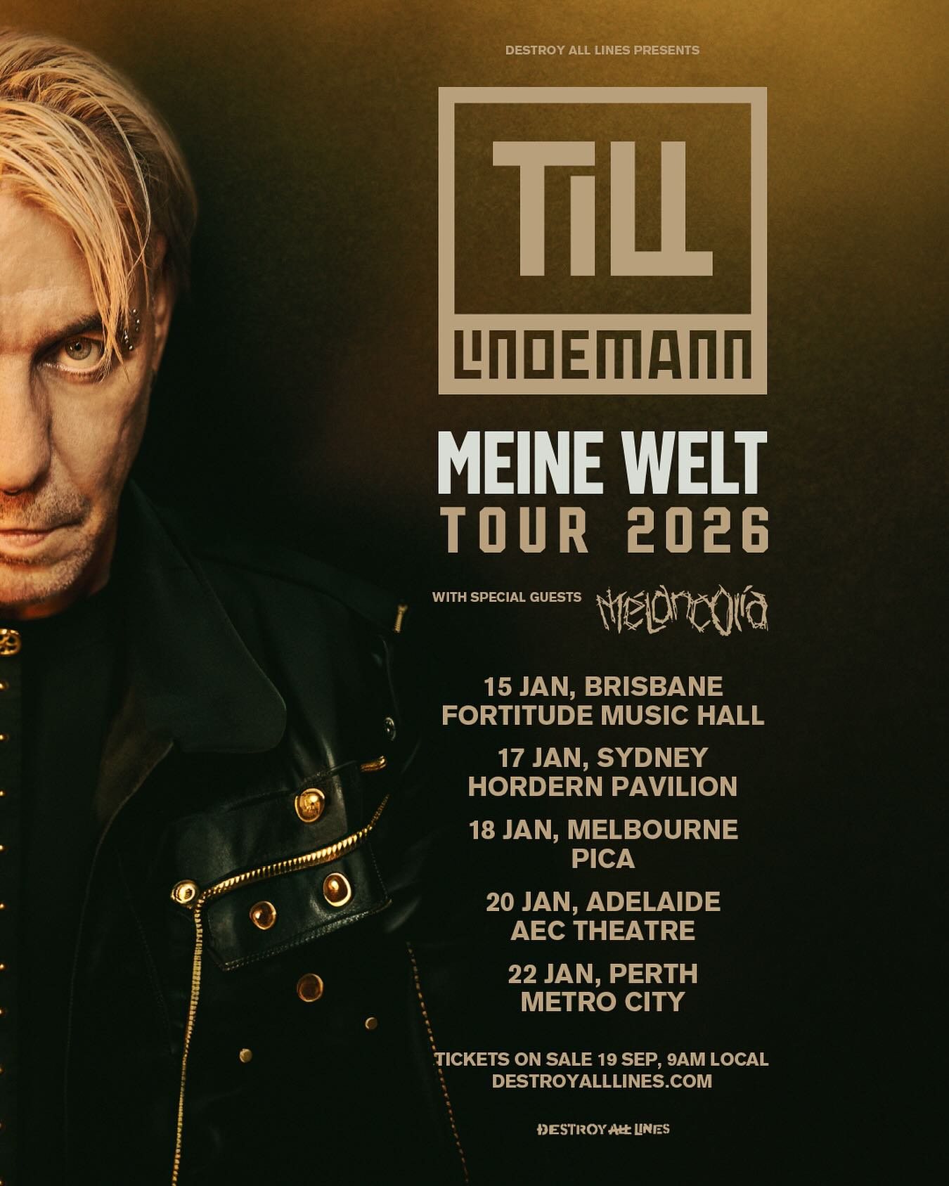 Till Lindemann Meine Welt Tour Poster 2026
